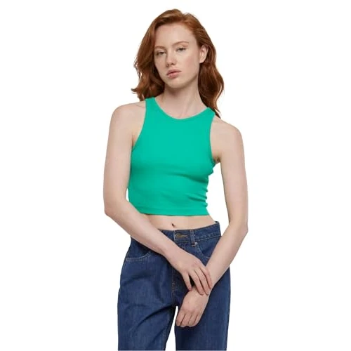 Limited-time offer: Urban Classics Women's Tb1498-ladies Cropped Rib Top Undershirt, Ferngreen, L from 7.50 GBP to 6.64 GBP (save 11%)