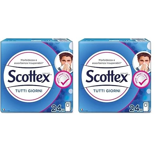 Scottex Fazzoletti Tutti i Giorni, 1 Confezione da 48 Pacchetti
