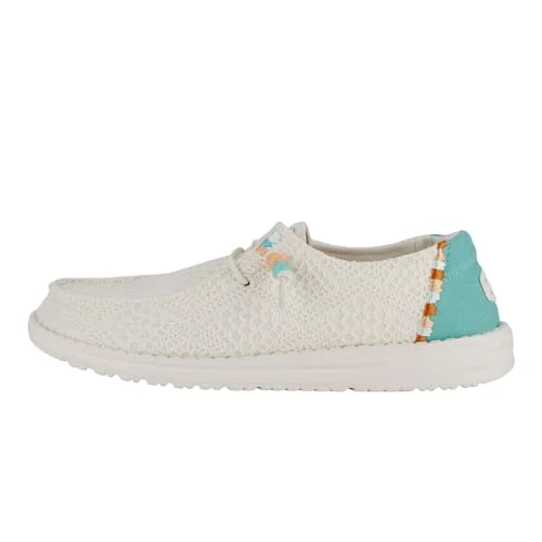 Offre limitée : HEYDUDE Women Wendy Boho Crochet Off White Casual Moccasin 39 EU de 74.99 € à 74.99 € (0.00% de remise)
