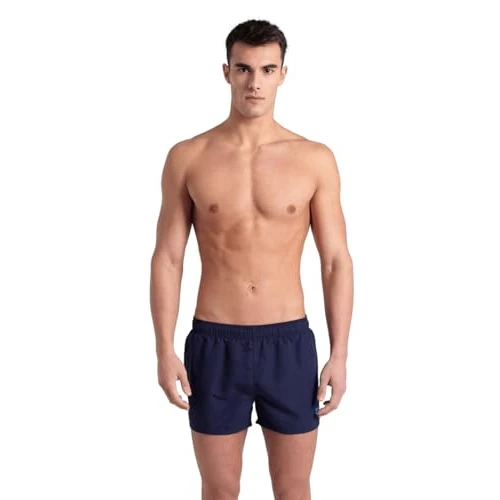 Limited-time offer: ARENA Fundamentals X-Short Men's Swimwear for Beach and Pool, Swimwear in Soft Recycled Fabric with QuickDrying, X-Short with Inner Mesh Briefs Navy-Turquoise from 11.60 GBP to 11.60 GBP (save 0%)