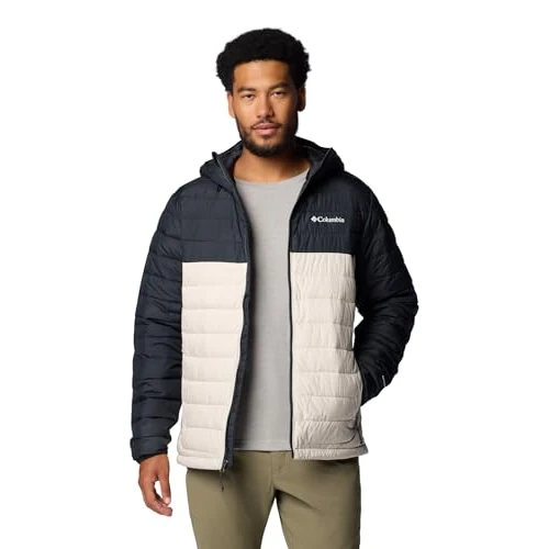 Offerta a tempo: Columbia Powder Lite II Hooded Jacket, Pronto per l'avventura, Termoriflettente, Struttura leggera, Elementi personalizzabili - da uomo - 40% da 150.00 € a 89.95 €