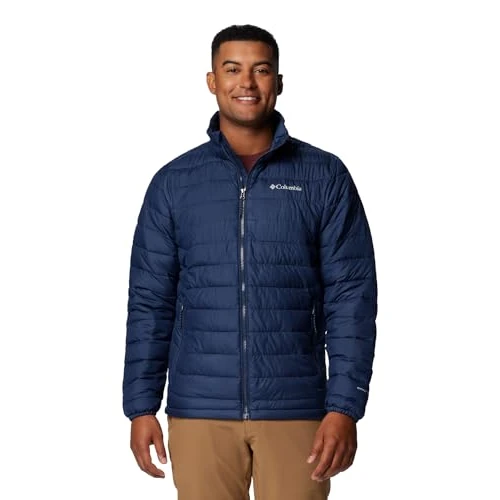Columbia Men's Powder Lite Jacket, Puffer Jacket, Collegiate Navy, Size M