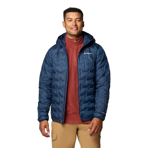 Columbia Manteau à capuchon en duvet Delta Ridge II, tissu prêt pour l'aventure, omni-réfléchissant la chaleur, construction thermosoudable, répulsif Omni-Shield, duvet certifié RDS - Hommes