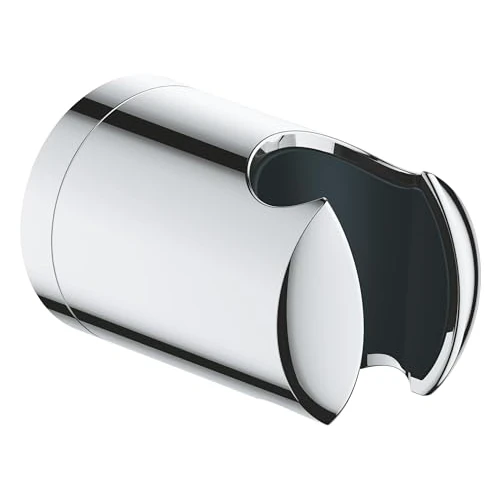 GROHE Vitalio, Standard Duschkopfhalter, ohne Bohren (für alle Standard Handbrausen geeignet, zum Kleben oder Bohren, inkl. Schrauben & Dübel, ohne Kleber, belastbar mit bis zu 20kg), chrom, 27958001