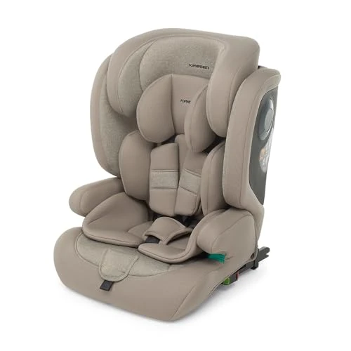 Foppapedretti Seggiolino Auto Tender I-Size da 76 e 150 cm di altezza, Test di impatto laterale Safe Body Protection, Doppia Omologazione (con e senza Isofix), Protezione Comfort Kid Pad, Sand