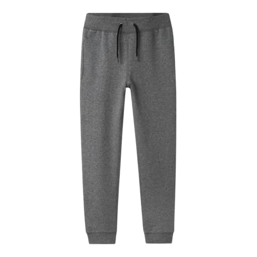 Name IT NKMSWEAT Pant Bru Noos, Pantaloni della Tuta Bambino, Dark Grey Melange,