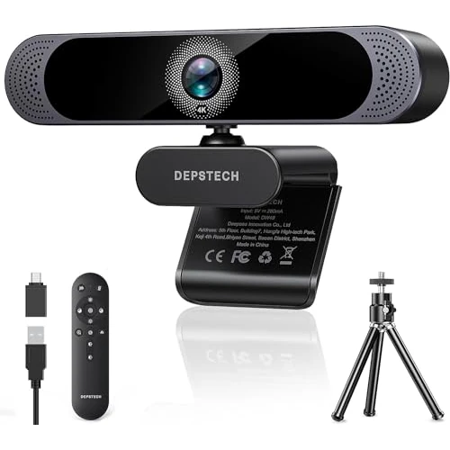 Oferta limitada: DEPSTECH Cámara Web 4K, Equipado con Sensor Sony, Ultra HD 1/2.55'' COMS, Zoom Digital 3X, Micrófonos Duales, Control Remoto, Enfoque Automático, Cámara Webcam para PC, Conferencia y Videollamada de 39.20 € a 39.20 € (ahorro 0.00%)