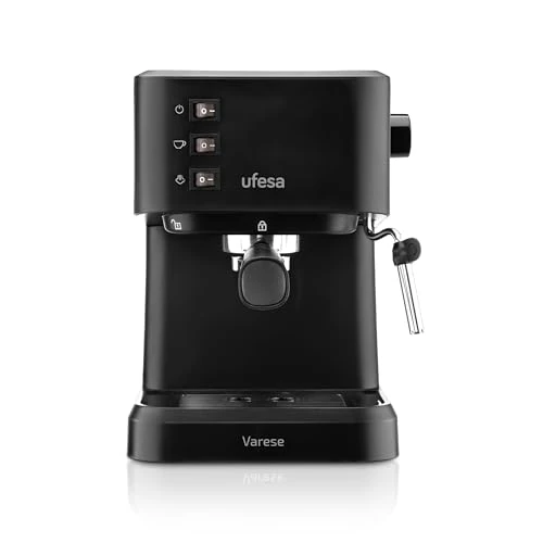 Tijdelijke aanbieding: Ufesa Varese Compact espresso- en cappuccino-koffiezetapparaat, 1050 W, draaibare stoomuitlaat, 20 bar druk, voor 1 of 2 koffie, 1,5 l watertank, kopjeswarmer-functie van 92.67 EUR naar 92.67 EUR (korting 0%)