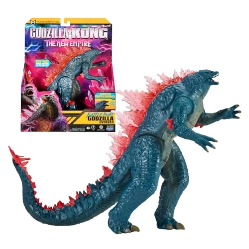 MonsterVerse - Godzilla x Kong, Figurine articulée, 18 cm, avec Sons et mouvements de la mâchoire, Modèle Godzilla, pour Les Enfants dès 4 Ans, MN3051
