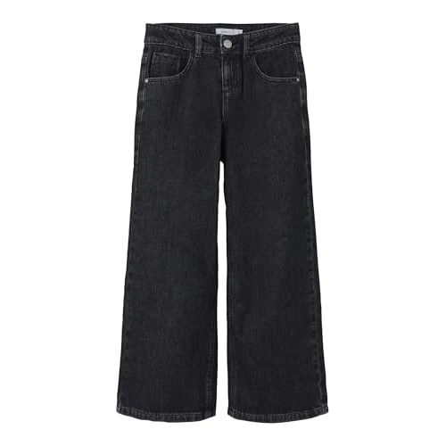 Limited-time offer: NAME IT Girl's NKFROSE Wide Jeans 5529-BE NOOS Wide Jeans, Dark Grey Denim, from 20.85 GBP to 20.85 GBP (save 0%)