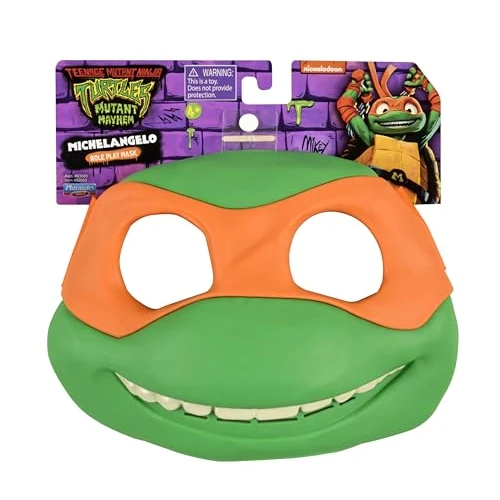 Ninja Turtles, Ninja Turtle Mask, Costume, Michelangelo, For Children from 4 Years, TU8253