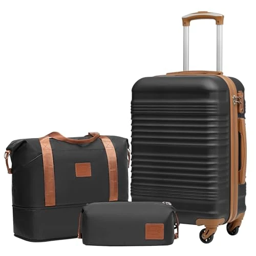 Offerta a tempo: COOLIFE Set di Valigie 3 Pezzi 20'',48L Cabina Rigida ABS+PC Lucchetto TSA - 0.00% da 89.99 € a 89.99 €