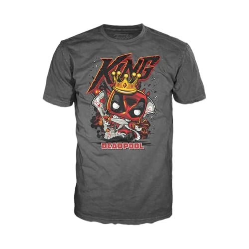 Funko Pop! Tee: Deadpool - King Deadpool - XL - T-Shirt, Maglietta - Vestiti - Idea Maniche Corte per gli Adulti Uomini e Donne - Merchandising Ufficiale - Movies Fans