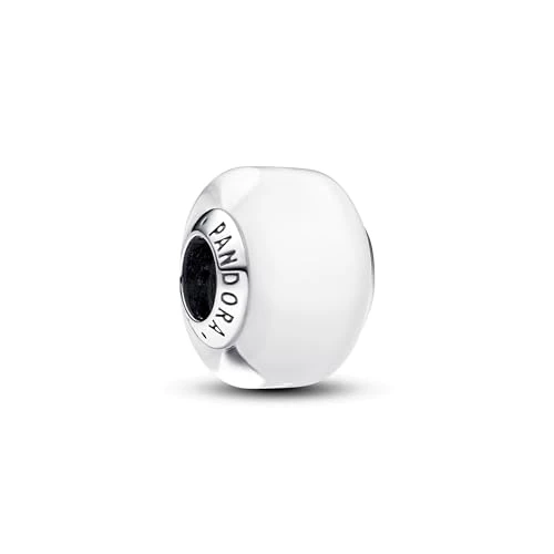 Offerta a tempo: PANDORA Ciondolo Moments in argento 9 con vetro di Murano bianco - 27% da 25.00 € a 18.30 €