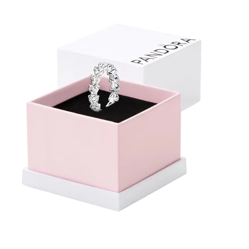 Limited-time offer: Pandora Timeless Hearts sterling silver ring with clear cubic zirconia, 58 from 89.00 £ to 75.86 £ (save 14.76%)
