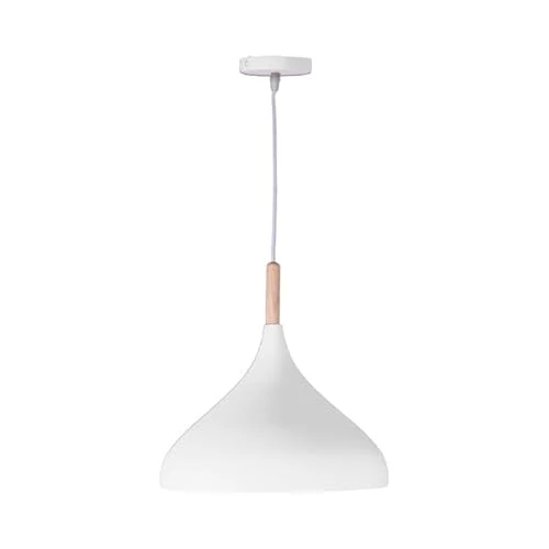 Zeitlich begrenztes Angebot: Bel Air Home - Bayerische Pendelleuchte BAVIERA - Höhenverstellbar - Metall & Holz - Elegante Beleuchtung für Wohnräume - E-27 Fassung, Weiß, Metall (Glühbirne nicht inklusive) von 20.88 € auf 16.21 € (22% Rabatt)