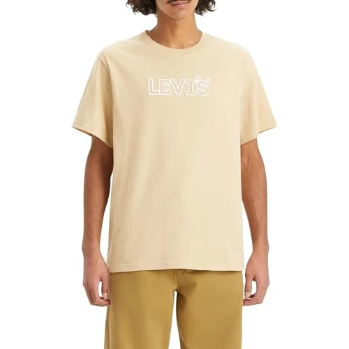 Limited-time offer: Levi's Men's SS Relaxed Fit Tee T-Shirt, Corded Headline Safari, L from 18.40 GBP to 18.40 GBP (save 0%)