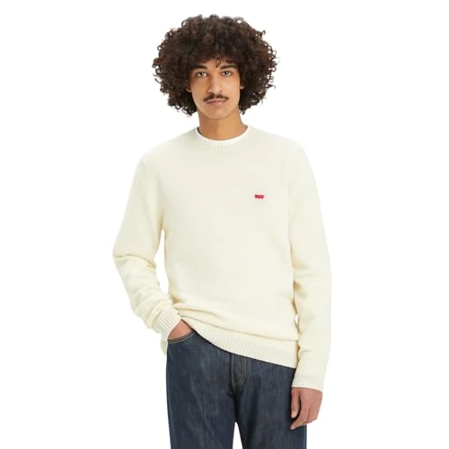 Levi's Men's Original Housemark Sweater Sweatshirt, Cloud Cream, S