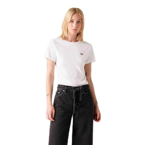 Tijdelijke aanbieding: Levi's Essential Housemark T-shirt met korte mouwen voor dames, wit., XS van 24.28 EUR naar 24.28 EUR (korting 0%)