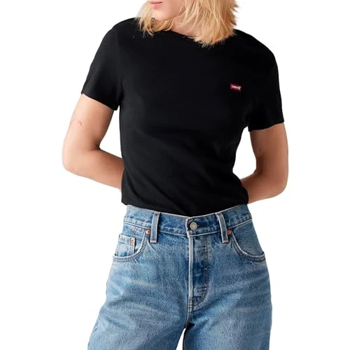 Offre limitée : Levi's Essential Housemark T-Shirt à Manches Courtes pour Femme, Caviar, XS de 30.00 € à 20.30 € (32% de remise)