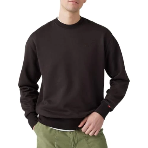Levi'S Authentic Crew, Sudadera Hombre, Black Agate Garment,