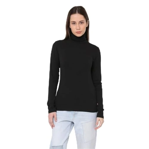 Limited-time offer: Levi's Women's Dreamy Turtleneck Burgundy Pullover, Caviar, L from 40.00 GBP to 32.40 GBP (save 19%)