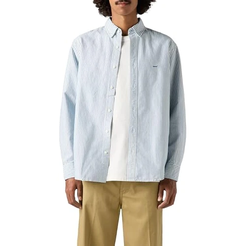 Oferta limitada: Levi'S Camisa auténtica para Hombre con Cuello Abotonado, Waylon True B Stripe, L de 69.00 € a 41.95 € (ahorro 39%)