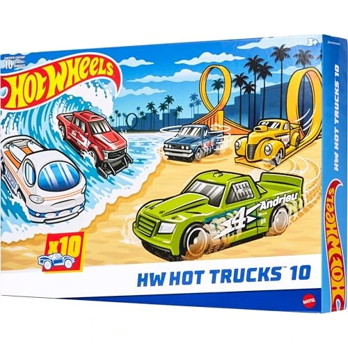 期間限定オファー: Hot Wheels トイトラック 10個パック ダイキャスト1:64スケール ユーティリティ レーシング&その他のピックアップまたはバン モダン&レトロモデル (スタイルは異なる場合があります) (Amazon限定) 通常価格 27.90 JPY セール価格 16.07 JPY (割引 42%)