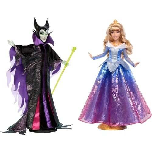 Oferta limitowana: Mattel Disney Diabolina i Aurora Lalki kolekcjonerskie Mattel 2-pak lalek modowych inspirowanych filmem „Śpiąca królewna” Disneya, prezenty dla dzieci w wieku od 6 lat i dorosłych kolekcjonerów, HPG10 z 236.60 zł na 236.60 zł (oszczędź 