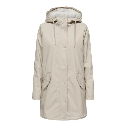 Oferta limitada: ONLY Onlsally OTW Noos Rain Jacket - Chaqueta impermeable para mujer, Oatmeal/Detail:white Teddy, L de 74.28 € a 26.99 € (ahorro 63.66%)
