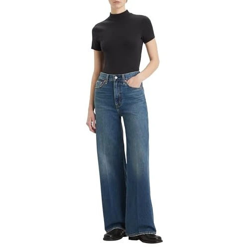 Begrenztes Angebot: Levi's Damen Ribcage Wide Leg Jeans von 129.93 EUR auf 89.65 EUR (Rabatt 31%)