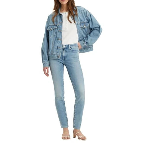 Levi's Vaqueros ajustados para mujer 712, Blue Wave Light, 31W x 32L