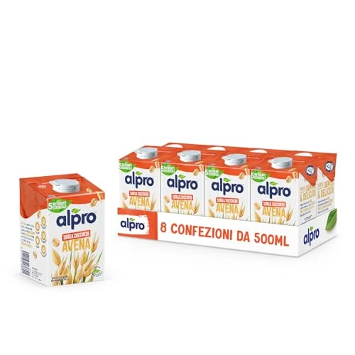Alpro Bebida Vegetal de Avena sin Ázucar - Pack de 8 x 500ML
