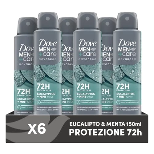 Oferta ograniczona: Dove Dove Men + Care Eukaliptus i Mięta Spray Advanced Care dezodorant dla mężczyzn z kremem nawilżającym 1/4 nawilżającym, przyjazna dla skóry, ochrona do 72 godzin, 6 sztuk 150 ml z 128.51 EUR na 128.51 EUR (znizka 0%)