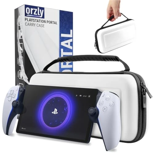 Limited offer: Carry Case designed for Playstation Portal remote player for PS5 Console hold accessories and offers Travel and Storage Protection for headset charger headset & more - WHITE/BLACK - Gift box edition from 19.78 EUR to 14.24 EUR (save 28%)