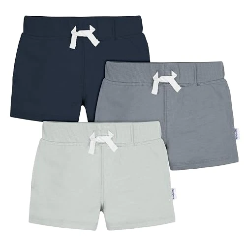 Offerta a tempo: Gerber Baby Boys - Confezione da 3 pantaloncini in maglia pull-on, blu, 6-9 mesi - 11% da 17.68 € a 15.67 €