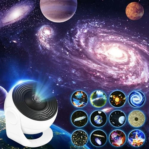 Planetarium sterrenhemelprojector, 12 planetarium-projector, Galaxy projector, sterrenhemel voor slaapkamer, led-sterrenhemel projector, een cadeau voor kinderen (A)