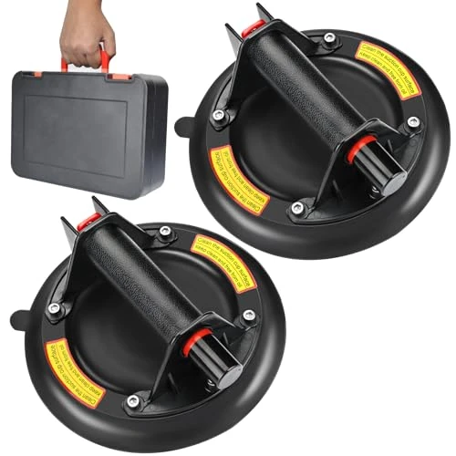 Offerta a tempo: Comfylichi Ventosa per Piastrelle 2 pezzi Ventosa Vetro Vuoto Ventose Potenti con Valigia capacità di carico 150 kg per Piastrelle, Marmo, Vetro, Laminato, Porte e Finestre, Vetro del Bagno - 60% da 24.99 € a 9.99 €