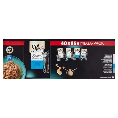 Oferta limitada: Sheba Sauce Collection Bolsas frescura Comida húmeda Selección de Pescado para Gato Adulto 4 variedades 40x85g de 27.17 € a 27.17 € (ahorro 0.00%)