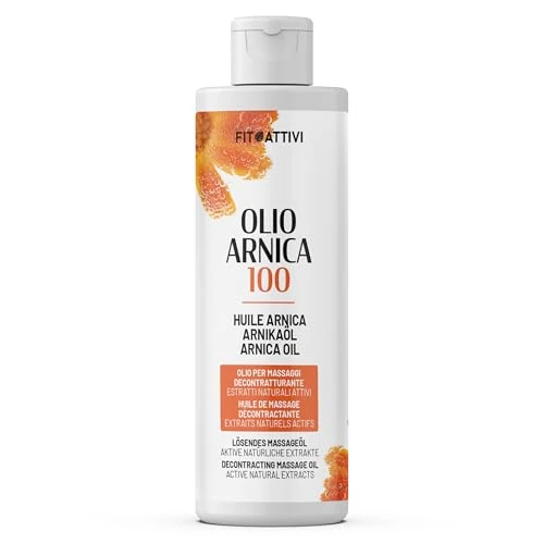 Offerta a tempo: Olio Arnica Forte 250ml Olio Massaggio Rilassante Sollievo e Benessere Aiuta a Lenire Tensioni Muscolari e Articolari con Lavanda Eucalipto Arnica Montana e Canfora Massage Oil Made In Italy - 15% da 14.90 € a 12.66 €