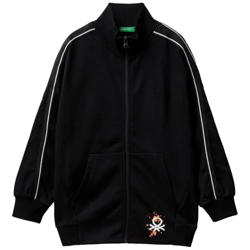 United Colors of Benetton Veste M/L 330sc503z Cardigan, Noir, 160 cm Enfants et Adolescents