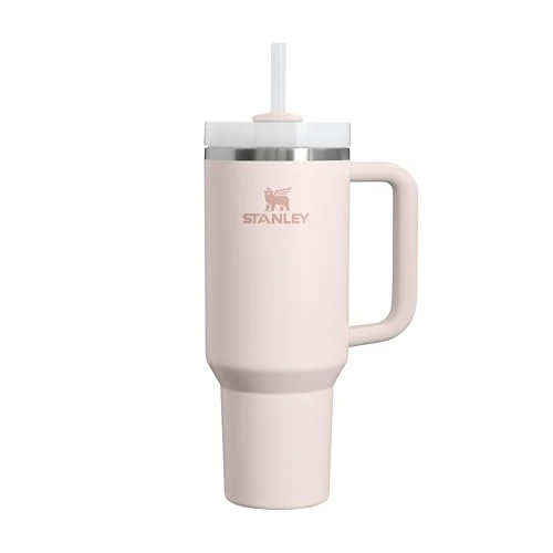 STANLEY 1913 Quencher H2.0 Flowstate Borraccia Con Cannuccia 1.2L - Freddo Per 11 Ore - Con Ghiaccio Per 48 Ore - Senza BPA - Tazza Termica Con Manico - Rose Quartz