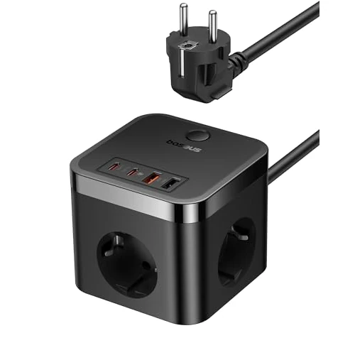 Baseus GaN5 USB C Power Strip 30W USB C Charger 3 Outlets with Switch Portable PD Charger for Macbook, iPad, iPhone 15/14/13/12, Galaxy, Gaming, Home, Office