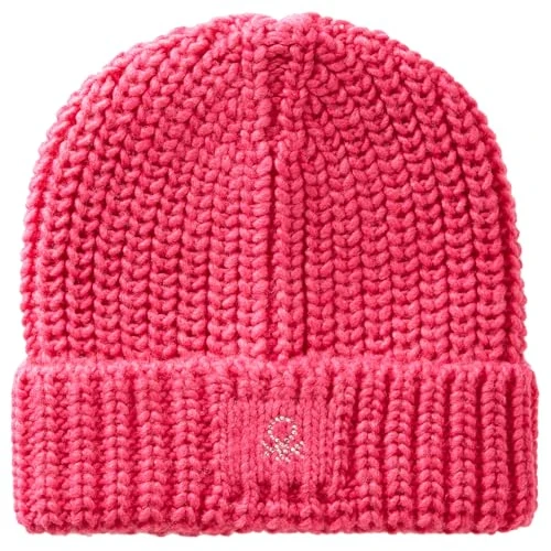 United Colors of Benetton gebreide muts, Roze, 3XL