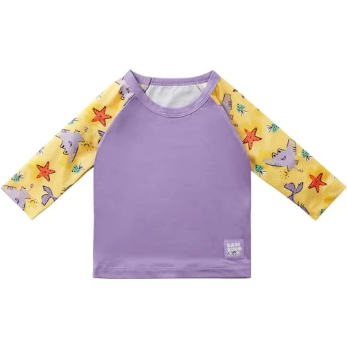 Limited-time offer: Bambino Mio Baby and Toddler UPF 40+ Long Sleeve Swim Rash Top, 6-12 Months, Sand Squad, Boys and Girls from 9.68 GBP to 9.68 GBP (save 0%)