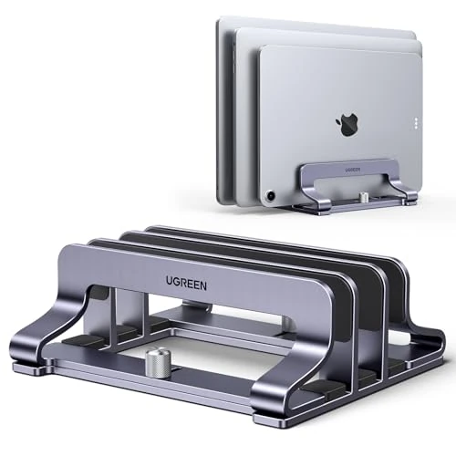 Oferta limitada: UGREEN Soporte Vertical para Portátil Ajustable con 3 Ranuras, Elevador Laptop Stand de Mesa Compatible con MacBook Pro/Air, Matebook, HP, iPad, Tableta y Otro Gris de 39.99 € a 39.99 € (ahorro 0.00%)