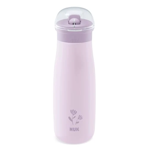 Oferta limitada: Vaso NUK Mini-Me Flip para niños pequeños con pajita | 12+ meses | 500 ml | Botella de agua de acero inoxidable para niños | Boquilla endurecida a prueba de fugas | A prueba de roturas | Flor lila de 17.99 € a 17.99 € (ahorro 0.00%)