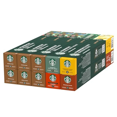Begrenztes Angebot: STARBUCKS House Blend Variety Pack by Nespresso, Kaffeekapseln 10 x 10 (100 Kapseln) von 47.28 EUR auf 34.99 EUR (Rabatt 26%)