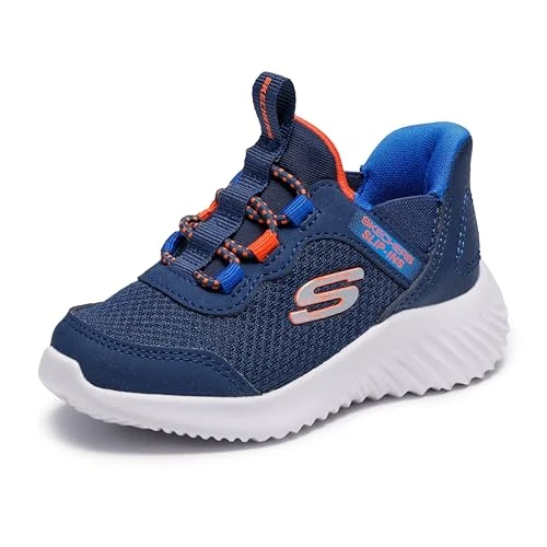 Zeitlich begrenztes Angebot: Skechers Jungen Bounder Brisk-Burst Slip-InTurnschuhe, Navy Synthetic / Textile / Black Trim / Blue, 37 EU von 43.15 € auf 43.15 € (0.00% Rabatt)