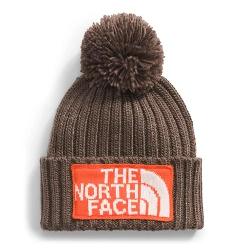 THE NORTH FACE Męska czapka Heritage Ski Tuke Beanie, Smokey Brown/TNF Orange, One Size